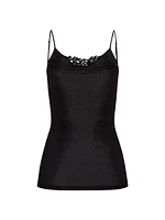 Woolen Silk Embroidered Spaghetti Strap Cami Top