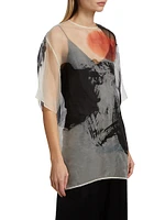 Silk Organza Oversized T-Shirt