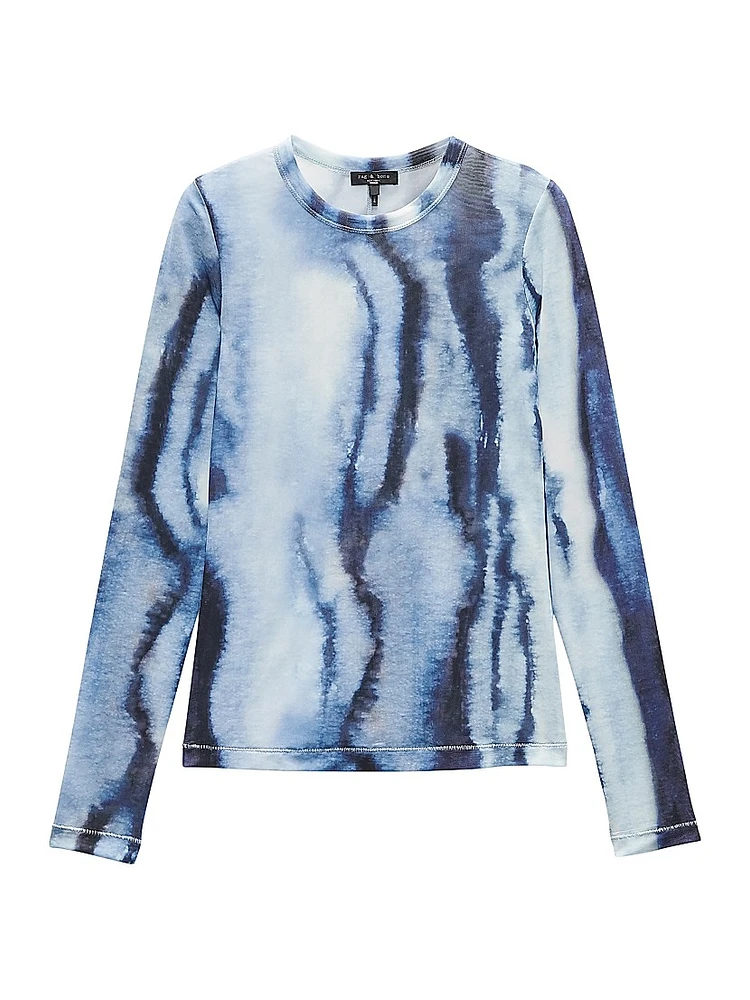 Yana Tie-Dye Mesh Crewneck T-Shirt