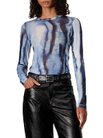 Yana Tie-Dye Mesh Crewneck T-Shirt