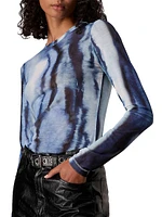 Yana Tie-Dye Mesh Crewneck T-Shirt