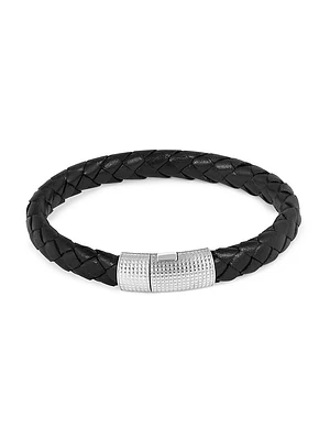 Giza Cobra Pelle Sterling Silver & Leather Bracelet