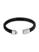 Giza Cobra Pelle Sterling Silver & Leather Bracelet
