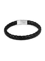Giza Cobra Pelle Sterling Silver & Leather Bracelet