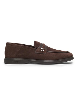 Deconstructed Suede Loafers