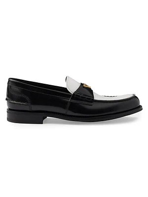 Two-Wone Brushed Leather Loafers
