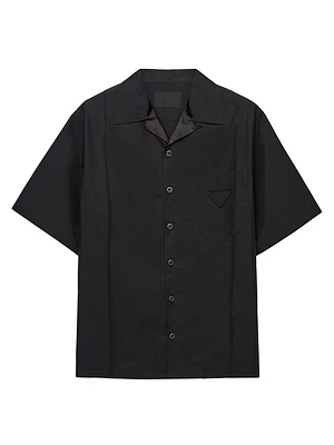 Technical Cotton Short-Sleeved Shirt