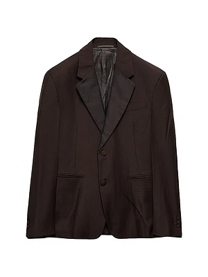 Mohair Wool Single-Breasted Jacket