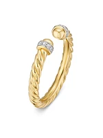 Cable Band Open Ring 18K Yellow Gold