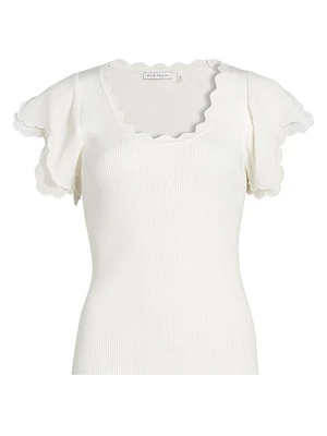 The Brittany Scalloped Sweater