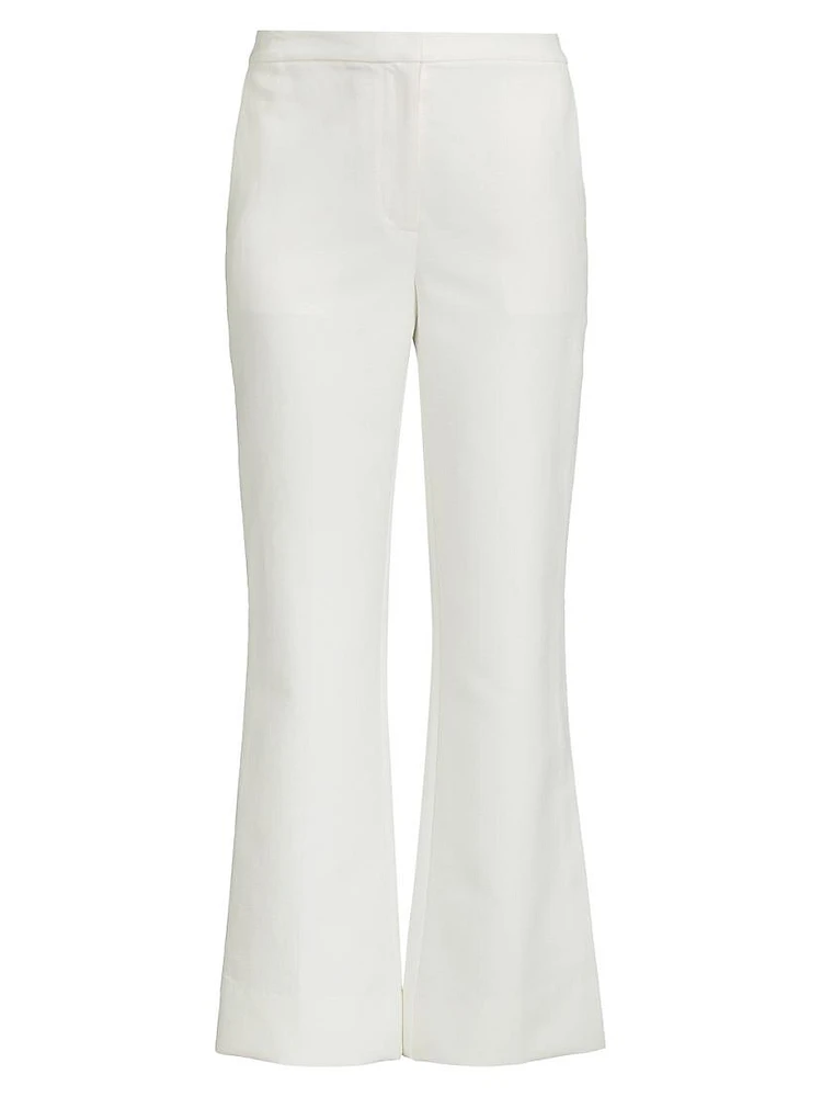 Techno Cotton Flared Trousers