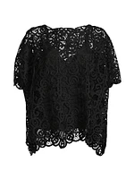 Raffia Lace Caftan Top