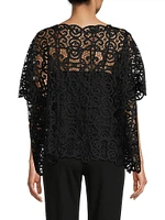 Raffia Lace Caftan Top