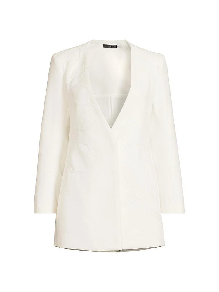 Canvas Embroidered Blazer