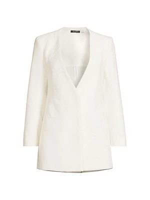 Canvas Embroidered Blazer
