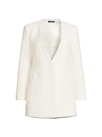 Canvas Embroidered Blazer