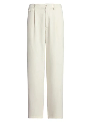 Gordon Wool Pleated Ankle Pants