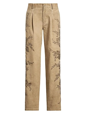Fallon Embroidered Chino Pants