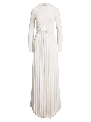 Crêpe Jersey Shirred Maxi Dress