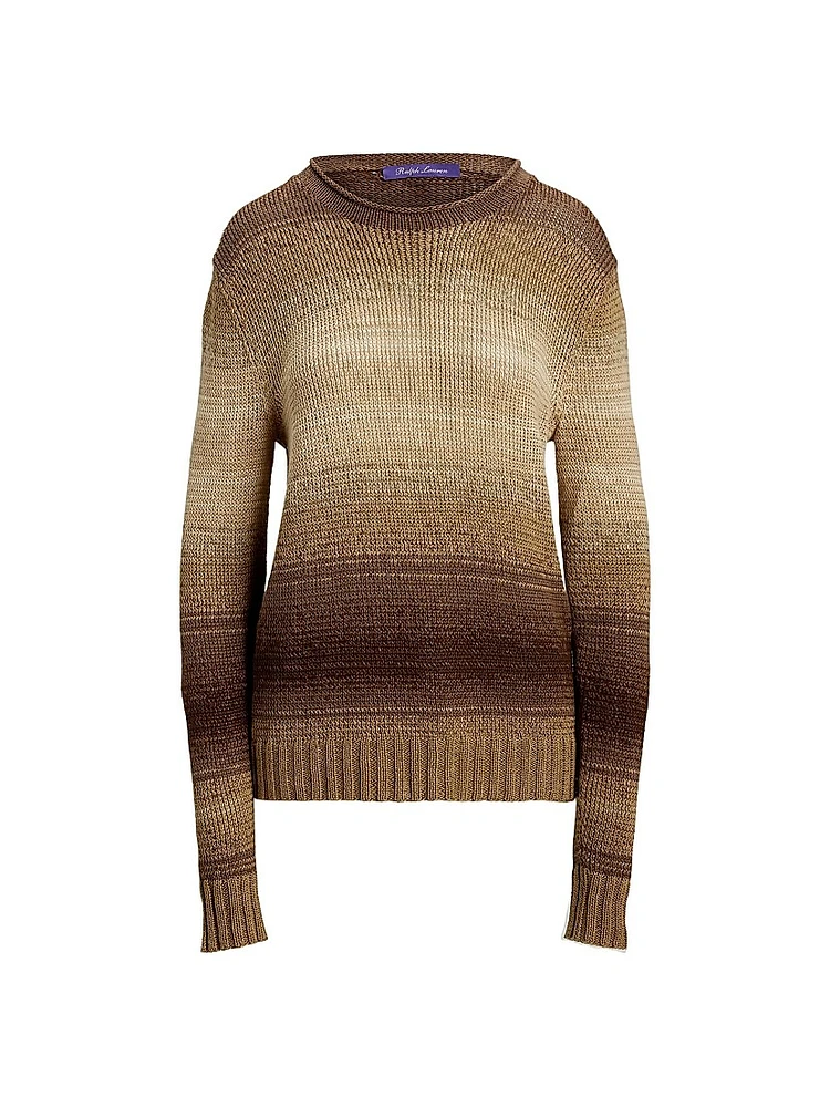 Ombré Linen-Blend Sweater