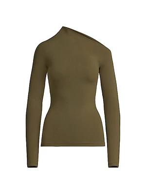 Fluid Jersey One-Shoulder Top