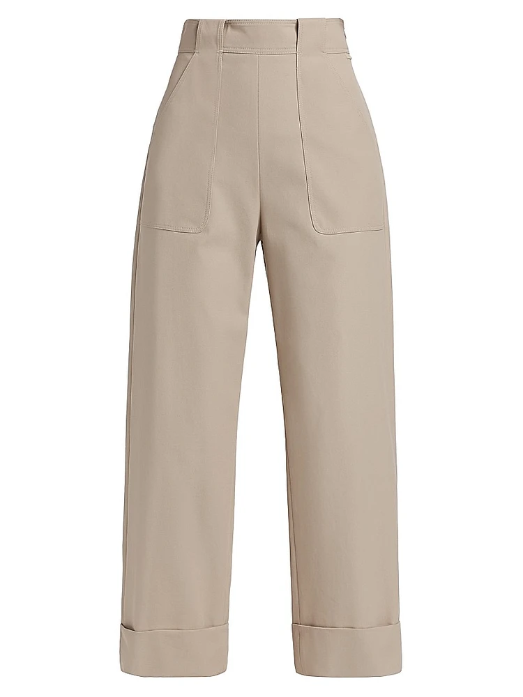 Palio Cotton Wide-Leg Crop Pants