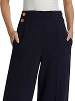 Polonia Stretch-Wool Wide-Leg Pants