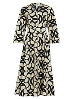 Alice Abstract Cotton Midi-Dress