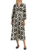 Alice Abstract Cotton Midi-Dress