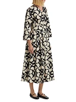 Alice Abstract Cotton Midi-Dress