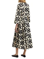 Alice Abstract Cotton Midi-Dress