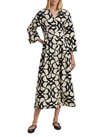 Alice Abstract Cotton Midi-Dress