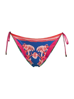 Floral Mixed Scarves Bikini Bottom