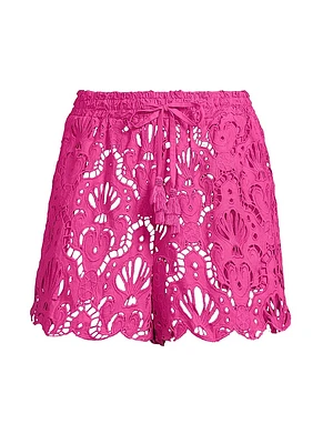Seashell Eyelet Lace Shorts