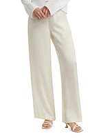 Ivory Olivia Wide-Leg Pants