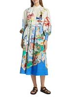 Nadia Graphic Cotton Shirtdress