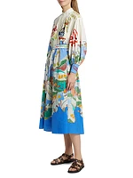 Nadia Graphic Cotton Shirtdress