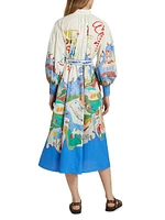 Nadia Graphic Cotton Shirtdress