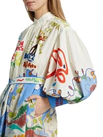 Nadia Graphic Cotton Shirtdress