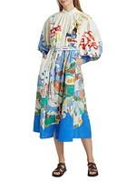 Nadia Graphic Cotton Shirtdress