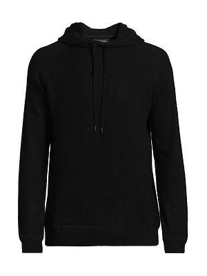 Contrast-Trimmed Cashmere Hoodie