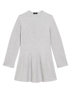 Wool-Cashmere Flounce Minidress