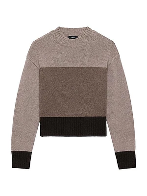 Colorblock Crewneck Sweater