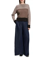 Colorblock Crewneck Sweater
