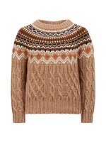 Carded Wool Alpaca Knit Sweater