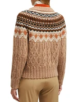 Carded Wool Alpaca Knit Sweater
