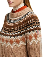 Carded Wool Alpaca Knit Sweater