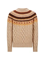 Carded Wool Alpaca Knit Sweater