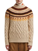 Carded Wool Alpaca Knit Sweater