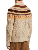 Carded Wool Alpaca Knit Sweater